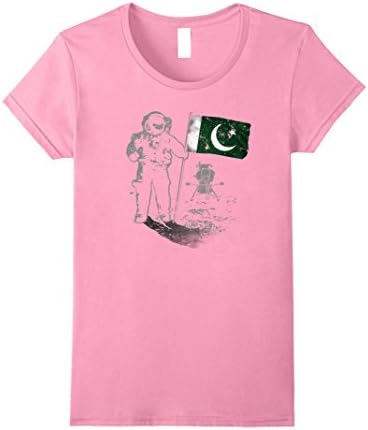 Womens Solar System Shirt Pakistan Flag Space Exploration Shirt Large Pink