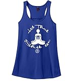 Comical Shirt Ladies Let That Shit Go Yoga Graphic Racerback