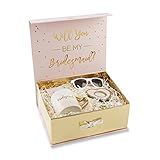 Kate Aspen Pink and Gold Will You Be My Bridesmaid Kit Gift Set, Pink, White and Gold