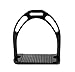 PRORIDER Equine Horse English Saddle Iron Stirrups 4-3/4″ Wide Black 51114BKthumb 1