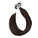 Ugeat Micro Loop Hair Extensions Real Human Hair Brown Micro Ring Hair Extensions Dark Brown Microbead Hair Extensions Human Hair Brown Micro Extensions Human Hair 50s 18 Inch #4