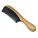 VAMIX Green Sandalwood Hair Comb - No Static Detangling Natural Aroma Handmade Wooden Fine Tooth Black Buffalo Horn Comb with Premium Gift Box