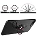 iPhone 8 Plus Case, iPhone 7 Plus Semi-Transparent Case with Ring Holder Kickstand Built-in Metal Sheet Work with Magnetic Car Mount Ultra-Slim Cover Case for iPhone 8 Plus 5.5 inch - Clear Black