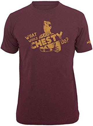 Inkfidel - What Would Chesty Puller Do Military T-shirt - 100% Made in America - Army USMC Marine Veteran Apparel - Maroon Graphic T-shirt - 50% Cotton / 50% Polyester