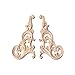 BloomingJS 1 Pair Wood Carved Corner Onlay Applique Frame Decor Furniture Unpainted Home