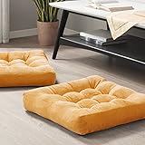 Meditation Floor Pillow Set of 2, Square Large