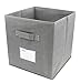 ESYLIFE Foldable Storage Cubes Closet Bins with Label Holder and Handle, 6 Pack, Grey