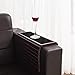 GEHE Bamboo Sofa Arm Tray Table for Couch Flexible/Foldable Sofa Tray Couch arm Table Perfect for Drinks Snacks Remote Control or Phone Great arm Tray for Couch armrest