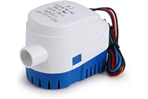ISURE MARINE 12V Automatic Submersible Boat Bilge Water Pump Latest Styles 950GPH Built-in Auto Float Switch (950GPH)