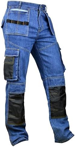 パンツ jentlouis Resin Coated Zip Line Denim Amazon.com: Juicy Trendz Men's Carpenter Jeans with Holster Tool
