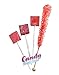 Candy Envy - Red Square Pops - 24 Pack - Cinnamon Flavored Lollipops