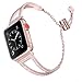 Secbolt Bling Bands Compatible with Apple Watch Band 42mm 44mm 45mm 46mm 49mm iWatch Series 10/9/Ultra/SE/8/7/6/5/4/3/2/1, Women Dressy Metal Jewelry Bracelet Stainless Steel, Rose Gold