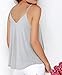 O&W Womens Solid Lace Up Crisscross Front Cami Sleeveless Tank Top Camisole Vest (S, Grey 3)
