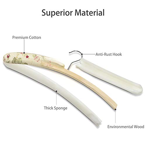 image for GLCON Padded Clothes Hangers for Sweaters – 16inches with Gift Packa