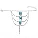 Boho Trendy Slave Hand Chain Simulated Turquoise Bracelet for Women