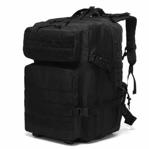 SHANNA Trekkingrucksack, Wanderrucksäcke Militärrucksack 45L Armee Rucksack MOLLE Assault Pack Taktischer Kampfrucksack für Outdoor Wandern Camping Tr