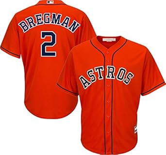 Outerstuff Alex Bregman Astros MLB Boys Youth 8-20 Cool Base Player Jersey (Orange Alternate 