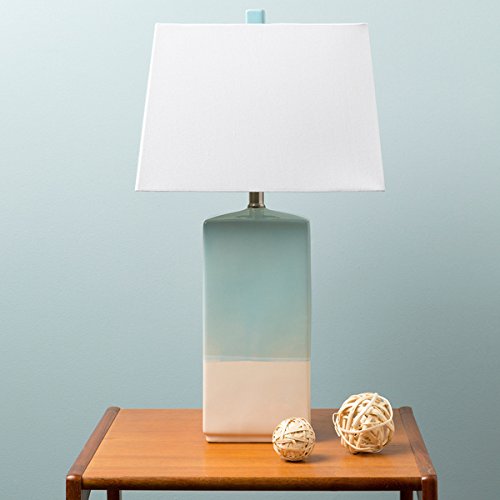 Rustic Isamu Table Lamp with Glazed Ceramic Base