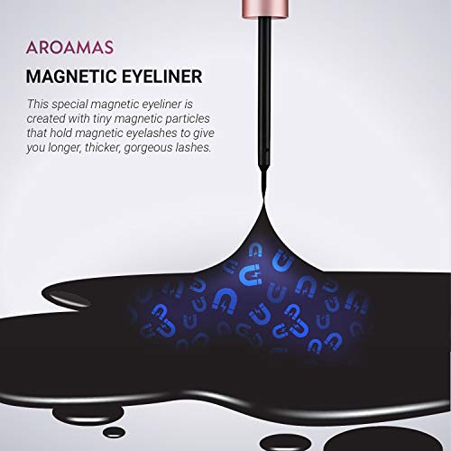 Aroamas Magnetic Eyeliner, Natural Look,Waterproof and Smudge Resistant