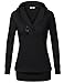Timeson Women's Long Sleeve Classic Button Hooded Pullover Sweatshirt
