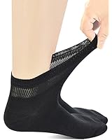 Yomandamor Mens Coolmax Ankle Extra-Wide Diabetic Socks with Seamless Toe,5 Pairs