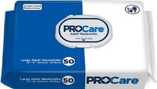 First Quality Fqcrw050 Procare Adult Washcloth, 12quot; X 8quot;, Soft Pack,First Quality - Pack(Age) 50