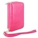 S6 Active Case, Galaxy S6 Active Case, Cellularvilla Wallet Bag Case, Pu Leather Flip [Card Slots] Case, [Zipper Wallet] [Magnetic Detachable] Back Cover for Samsung Galaxy S6 Active G890 (Pink)