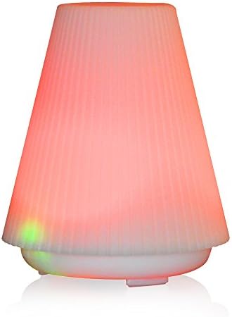 PowEver Essential Oil Diffuser, 100ml Ultrasonic Cool Mist Portable Air Humidifier with Color LED Light Changing and Waterless Auto Shut-off Function for Home Office