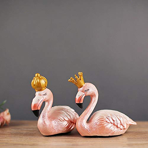 MQW Flamingo Jewelry Ornaments Large Nordic Resin Crafts Creative Home Tissue Box Decorative Gift Paper Pump (34 20 40cm) Delicate and Beautiful