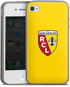 Deindesign Coque Slim Compatible Avec Apple Iphone 4s Coque Ultra Fine Coque En Silicone Ultra Fine Racing Club De Lens Rc Lens Logo Amazon Fr High Tech