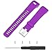 ECSEM Replacement Soft Silicone Bands and Straps for Garmin vivosmart HR+ ONLY (not for vivosmart hr) (Purple)