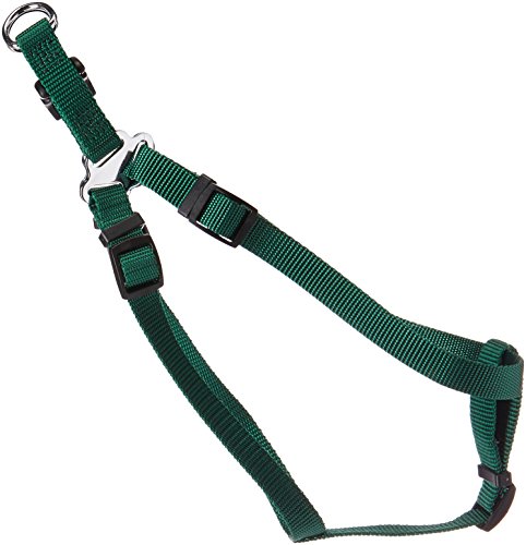 GoGo Pet Products Comfy Nylon 5/8-Inch Adjustable Easy Pet Harness, Small, Hunter Green