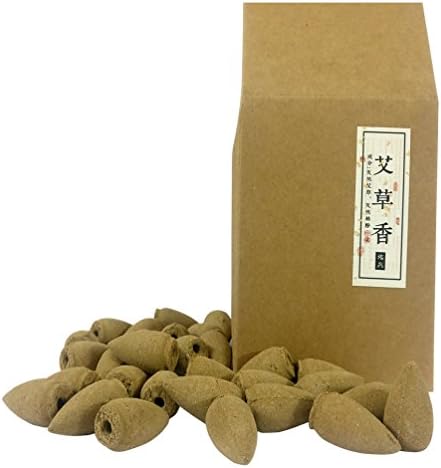 Yatao 100pcs Bullet Incense Cones Wormwood Hollow Backflow Smoke Tower (wormwood)