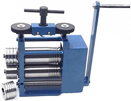 Genmine Manual Combination Rolling Mill Machine Jewelry Making Press Tableting Tool with 4:1 Reduction Gear