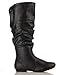 ROF Women's Soft Slouchy Flat To Low Heel Knee High Boots