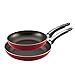 Farberware High Performance Nonstick Aluminum 9-Inch and 11-Inch Twin Pack Skillet Set, Red