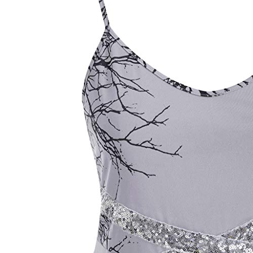 image for Toimothcn Women's Halloween Sling Dress Casual Spaghetti Strap Floral 