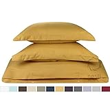 Duvet Cover for a Duvet Insert Comforter, Queen Size, Camel Gold Solid Color, 100% Double Brushed Microfiber Fabric 1800 Series Luxury Bedding Collection, Hypoallergenic, Most Cozy Comfortable Bedroom Set on Amazon, Basic 3-Piece Set Includes Silky Soft Duvet Cover with Pillow Shams, Supreme Quality Bed Linen Sale by Nestl Bedding