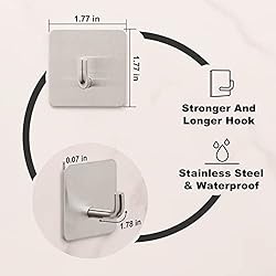 Budding Joy Adhesive Hooks Heavy Duty Stick on Wall
