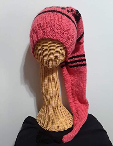 Hand Knit Beanie Ski Stocking Cap with 