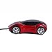 HDE Sports car Wired 3D Optical Mouse With Chrome Wheels for Computer PC Laptop (Red)