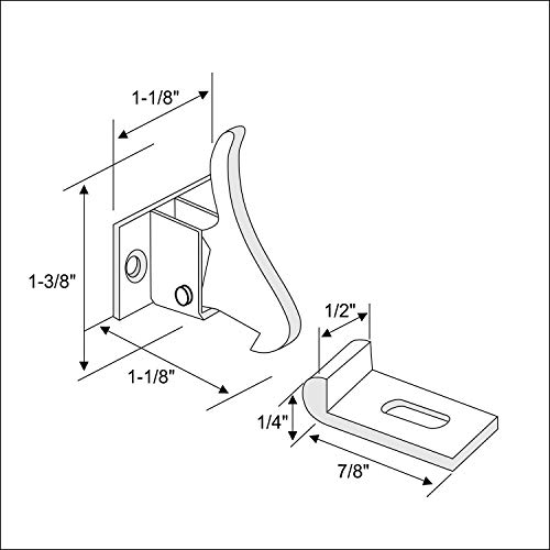 10 Pac Brass Heavy Duty Elbow Latch Window& Cabinet Door Catch with Screw