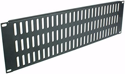 3U Vented Blank Panel | Premium Black | Steel | Flanged | Made in USA