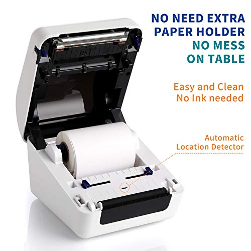 JADENS Bluetooth Thermal Shipping Label Printer High Speed 4x6