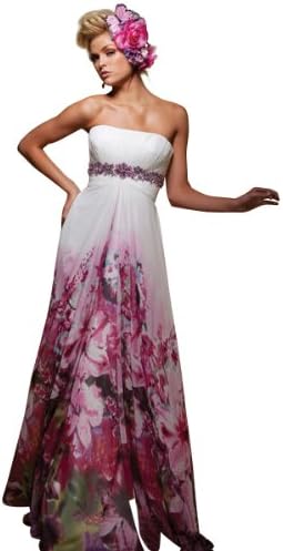 Tony Bowls Strapless Long Dress 111564, White, 4