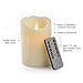 Bello Luna 4.9in LED Flameless Candle Tear Wave Shaped Rechargeable and Environmental Flickering Candle with Remote Control