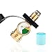 GASLAND Propane Adapter, POL to QCC1 Type1 Propane Tank Adapter Valves with Gauge, LP Gas Adapter Connector for Propane Tank Cylinder, Suitable for RV Camper, Cylinder, BBQ Gas Grill, Heater and More