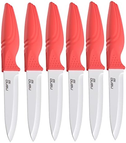 Nano ID Ceramic Steak Knife Extremely sharp knifes diff. colors 6pcs/lot