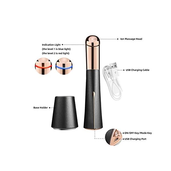 Sonic-Vibration-Eye-Care-Massager-For-Puffiness-And-Dark-Circles-Eye-Care-Massage-Wand-With-455-Heated-Skin-Tightening-And-Firming-Massage Ms.W Heated Eye Massager Multifunctional,Sonic Vibration Eye Care Massager,Anti-Aging Wand Facial Wand With 45±5℃ Heated…