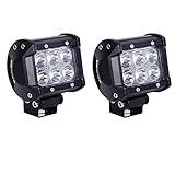 JAHURD 2Pcs 18W Led Light Bar 4